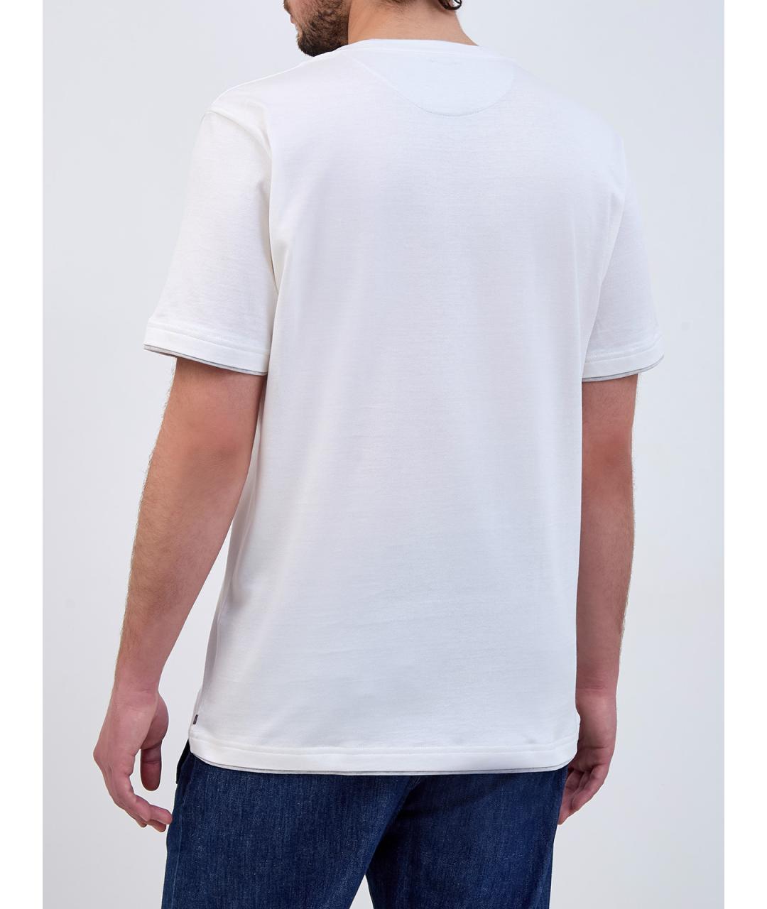 ELEVENTY Белая хлопковая футболка, фото 4
