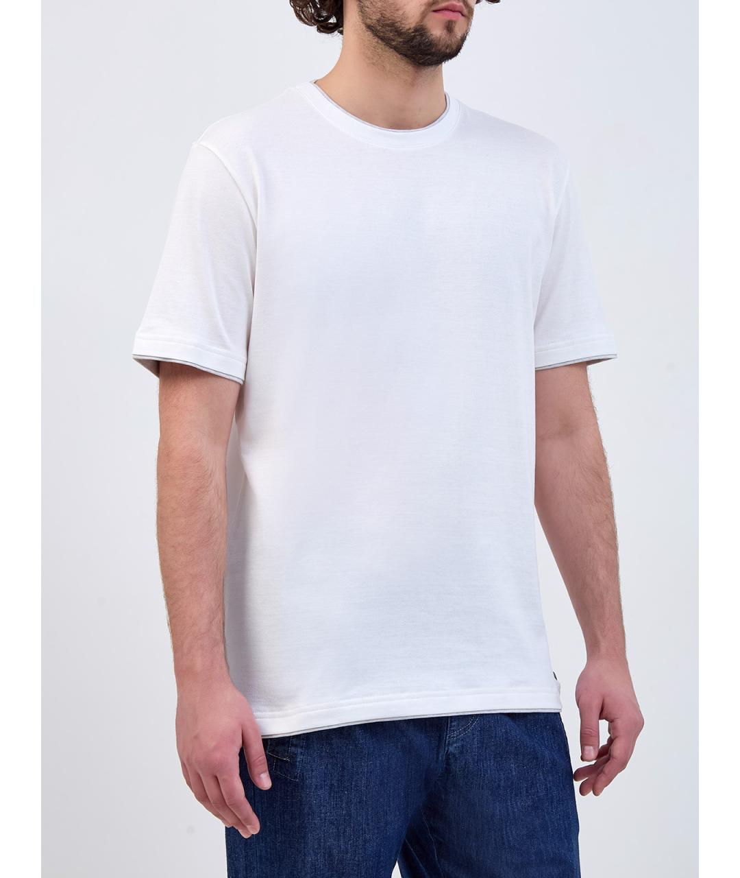 ELEVENTY Белая хлопковая футболка, фото 3