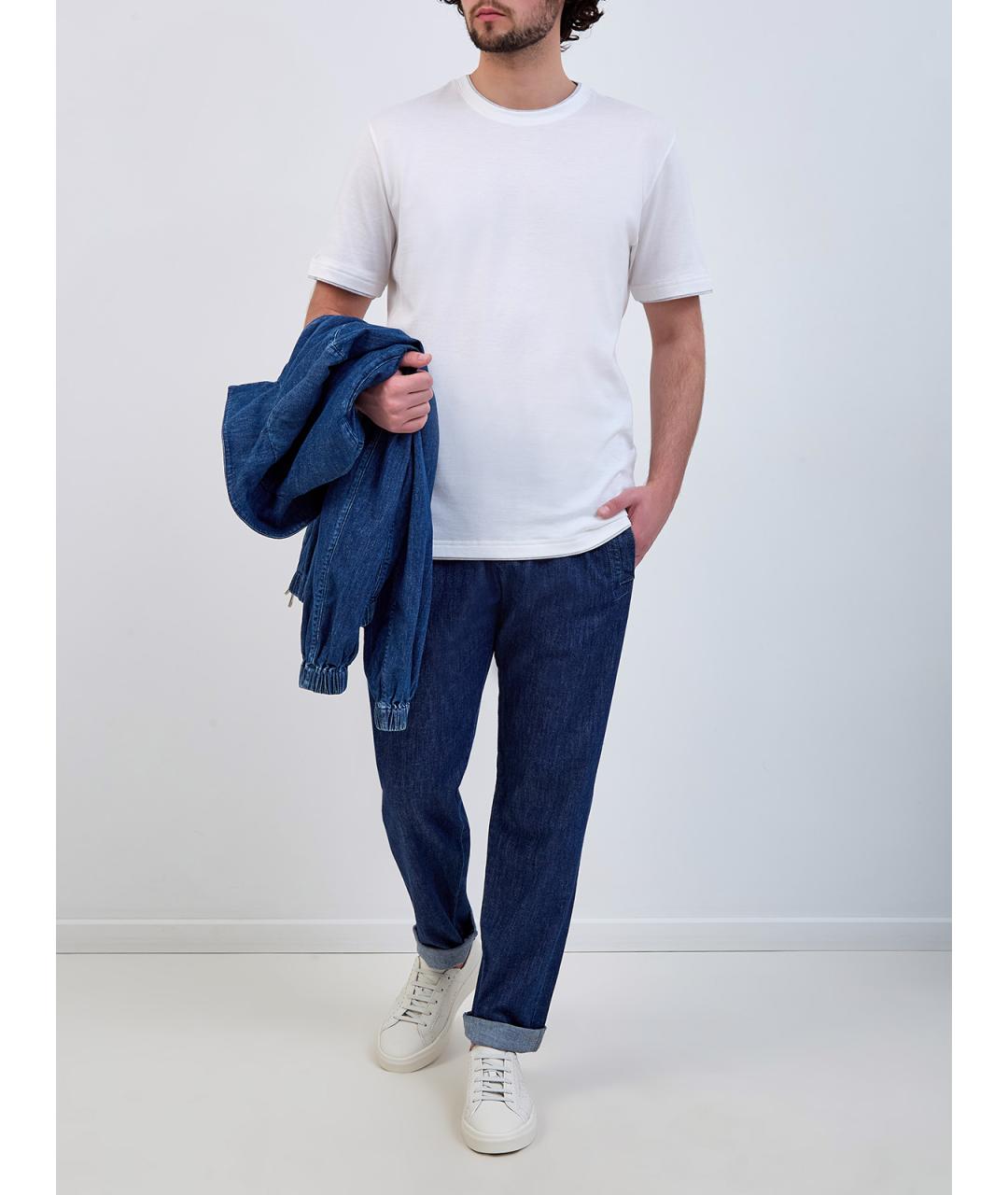 ELEVENTY Белая хлопковая футболка, фото 2