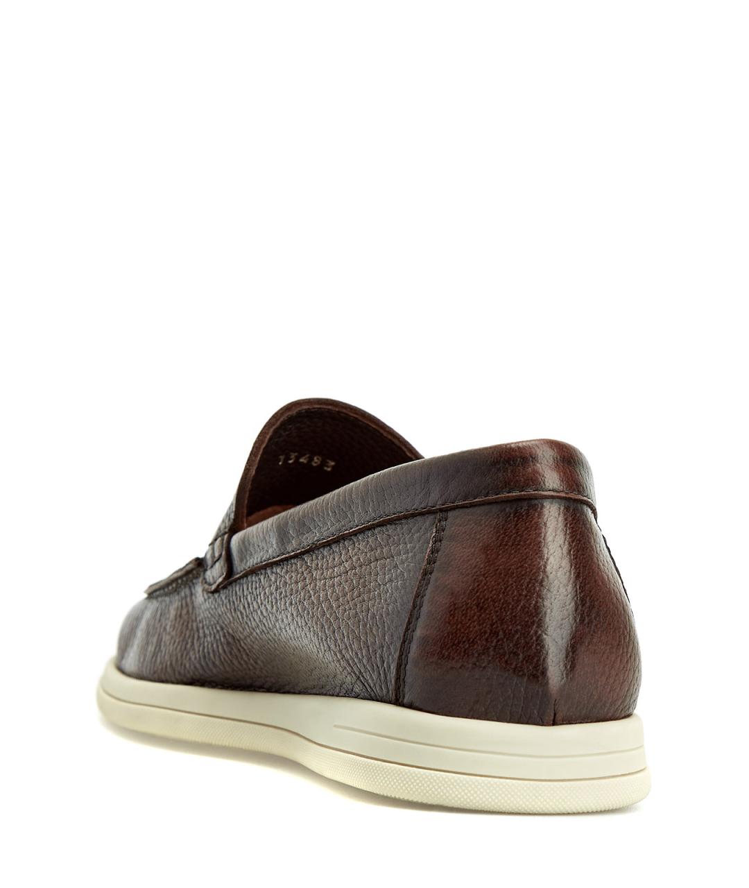 BARRETT Коричневые кожаные лоферы, фото 4