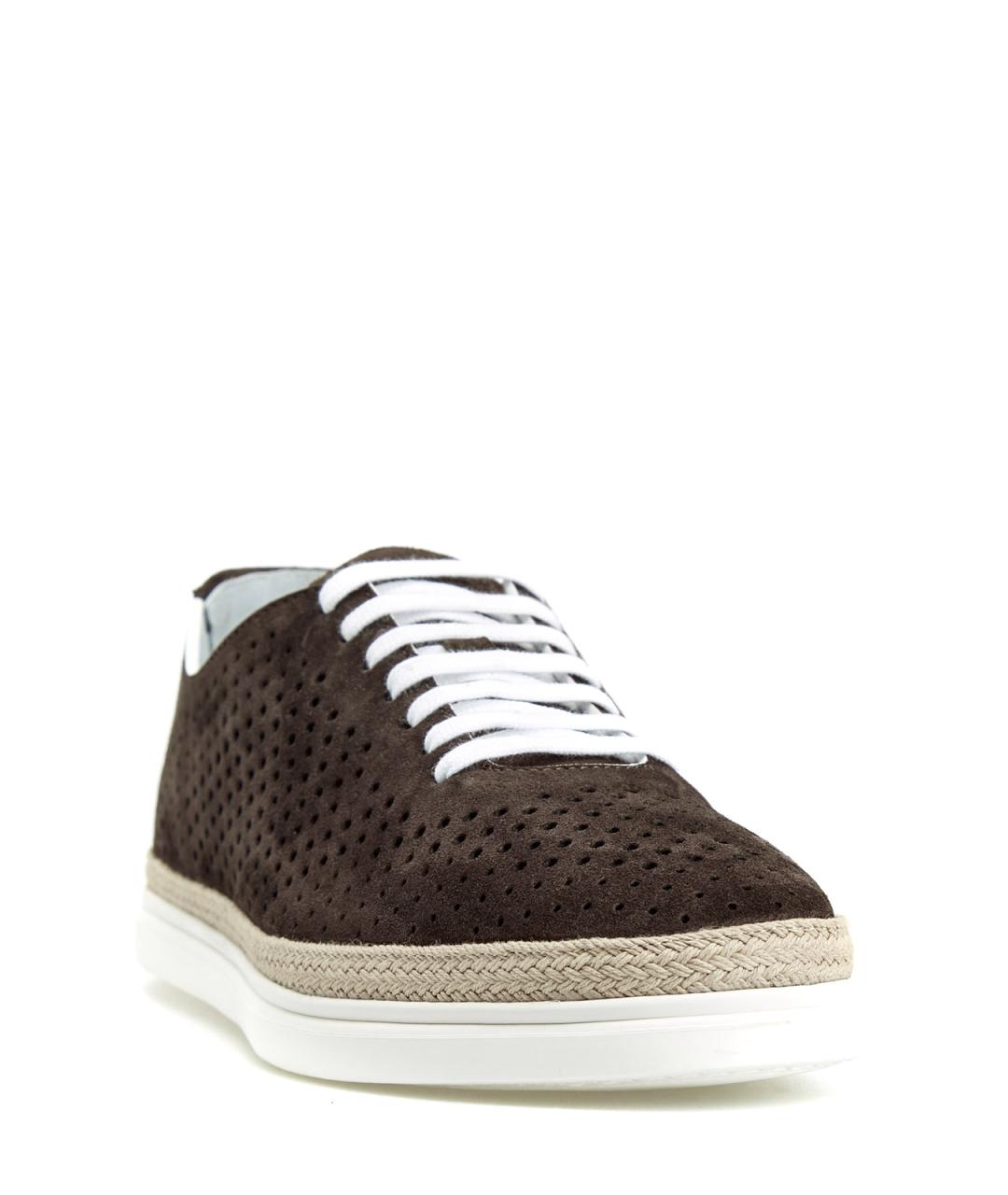 BARRETT Коричневые замшевые низкие кроссовки / кеды, фото 3