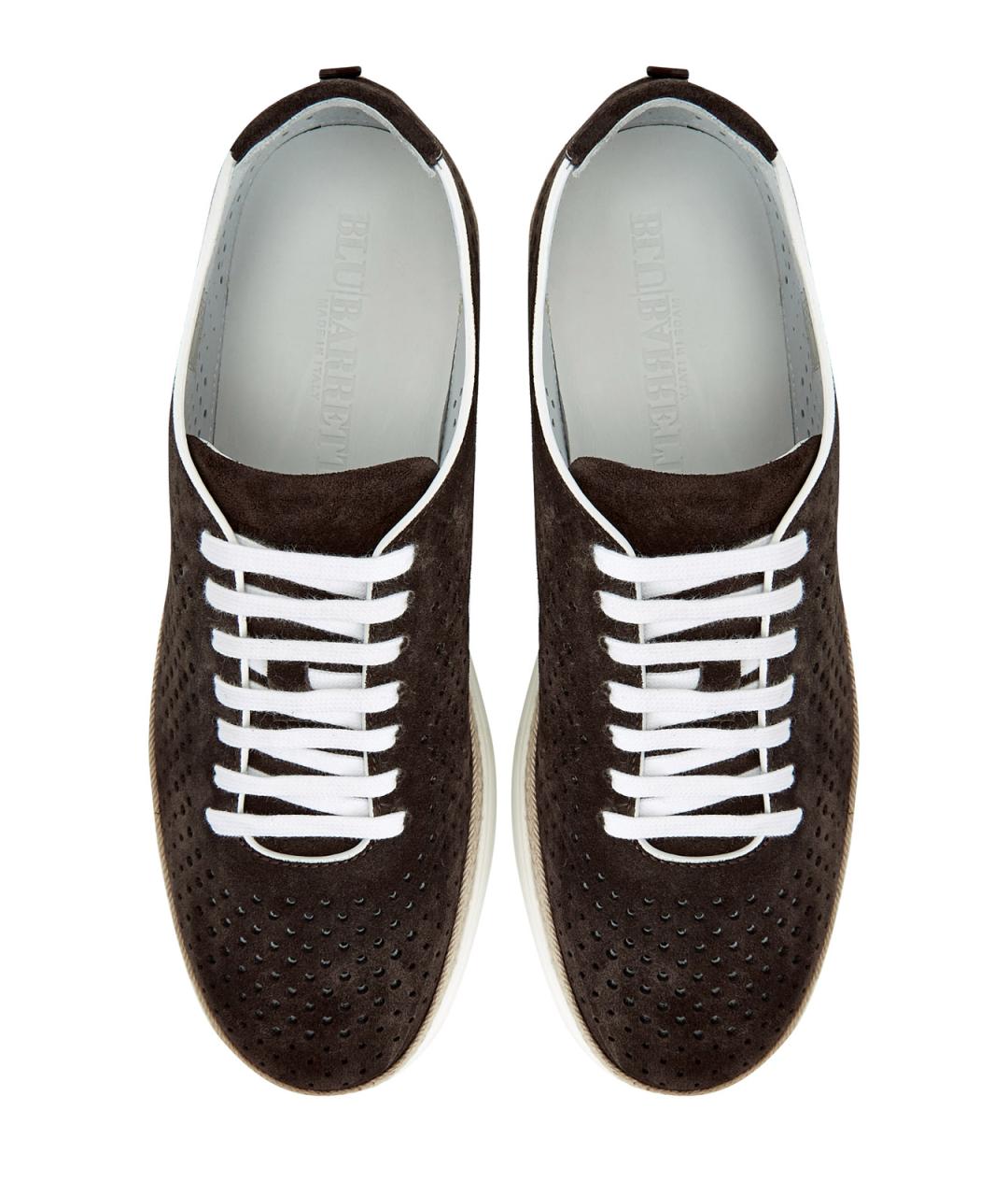BARRETT Коричневые замшевые низкие кроссовки / кеды, фото 6