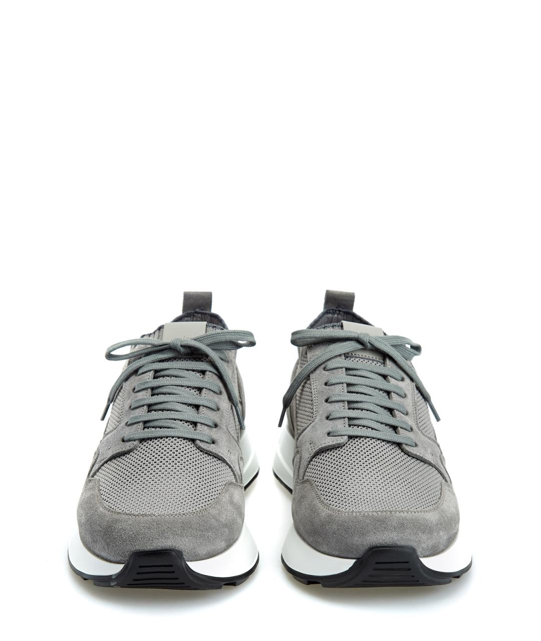 BARRETT Серые текстильные низкие кроссовки / кеды, фото 5