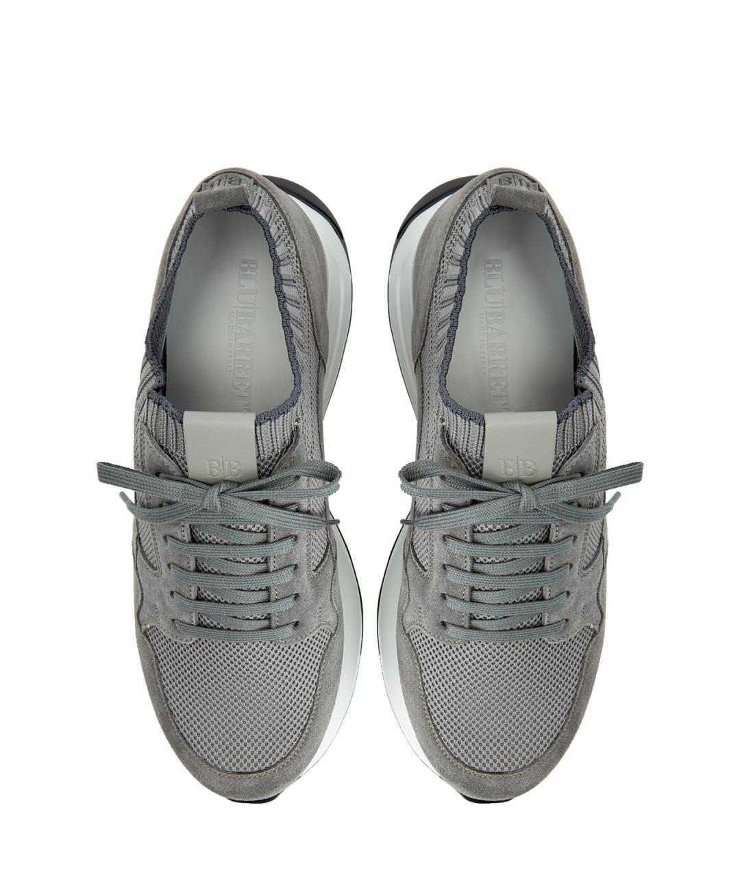 BARRETT Серые текстильные низкие кроссовки / кеды, фото 6