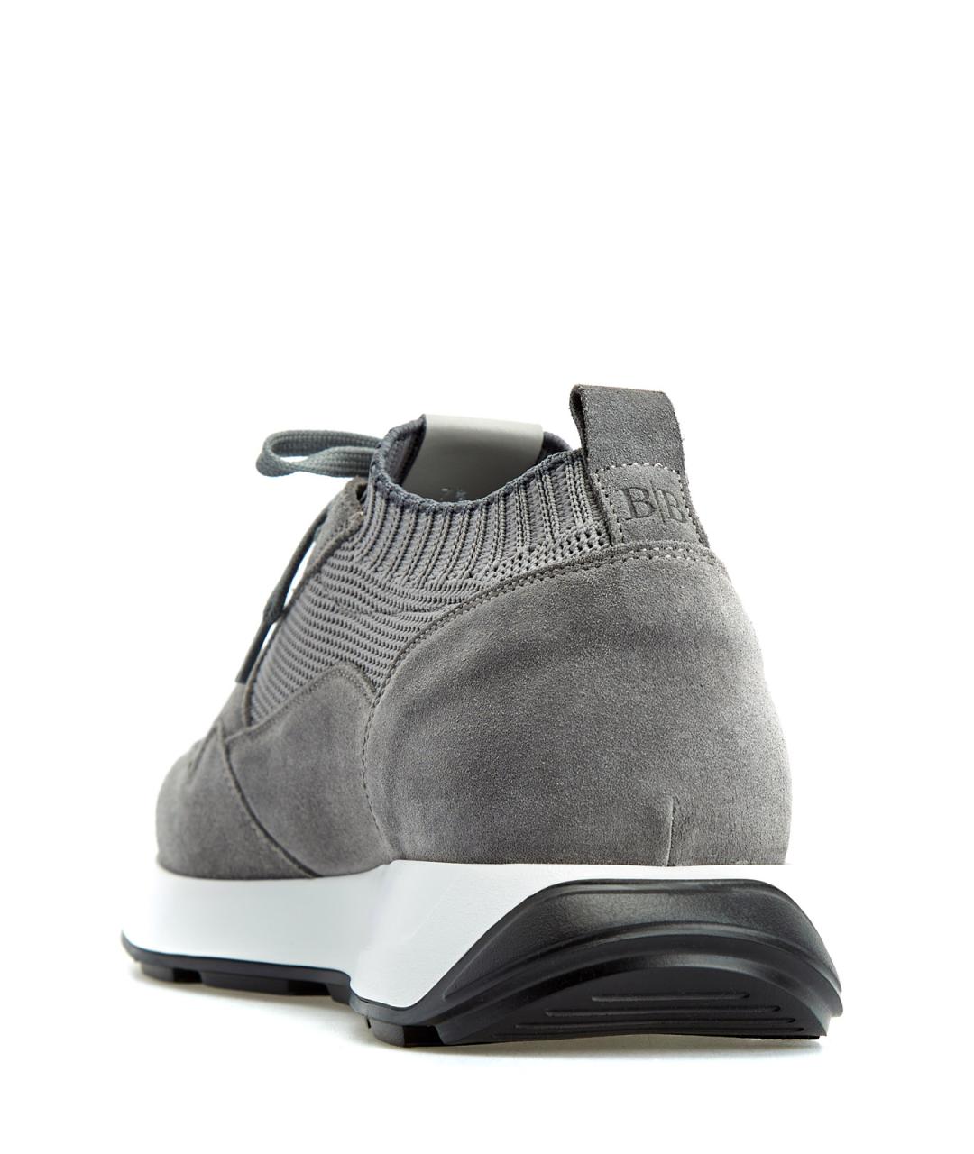 BARRETT Серые текстильные низкие кроссовки / кеды, фото 4