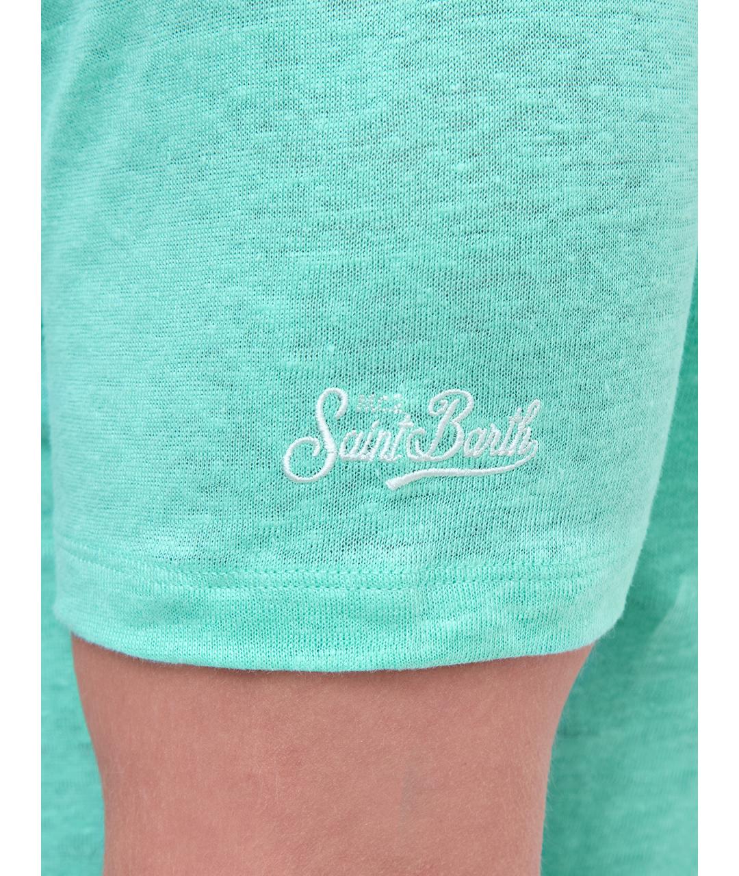 MC2 SAINT BARTH Бирюзовая футболка, фото 5