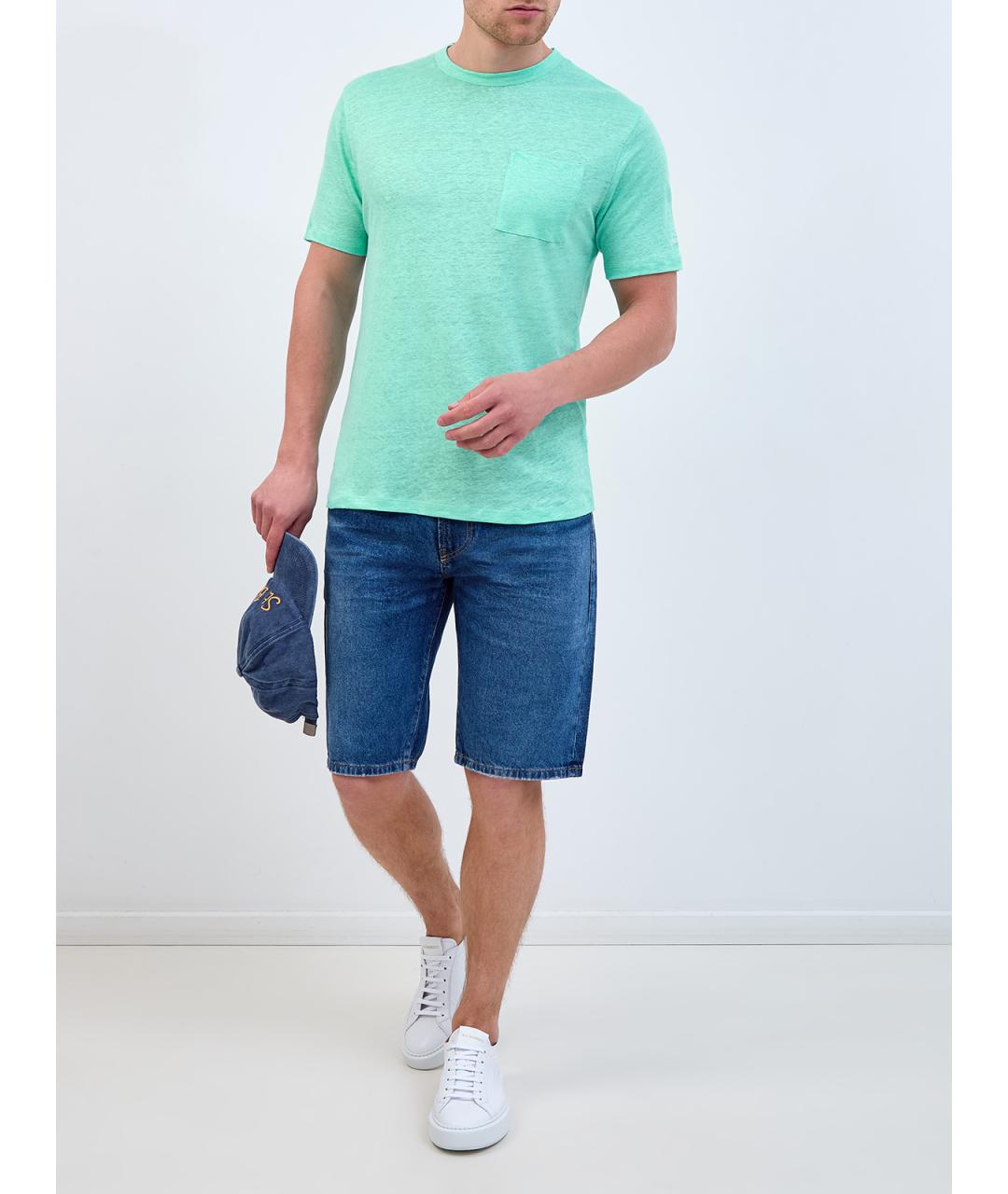 MC2 SAINT BARTH Бирюзовая футболка, фото 2