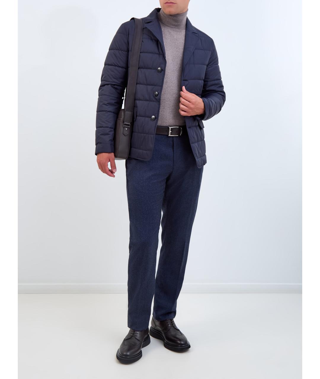 CANALI Синяя полиэстеровая куртка, фото 2