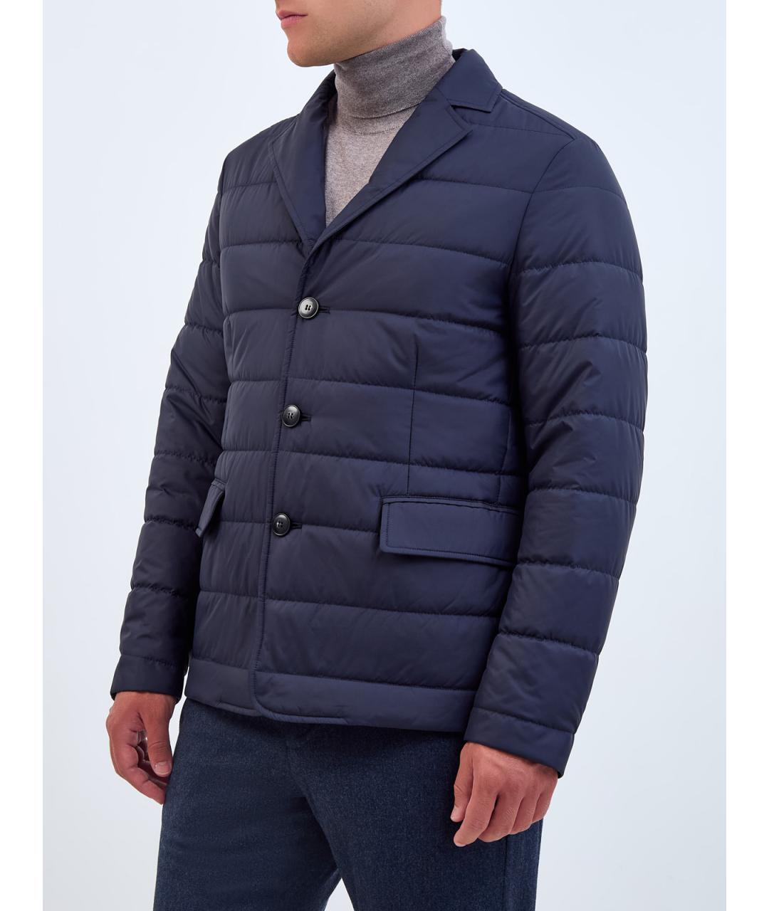 CANALI Синяя полиэстеровая куртка, фото 3