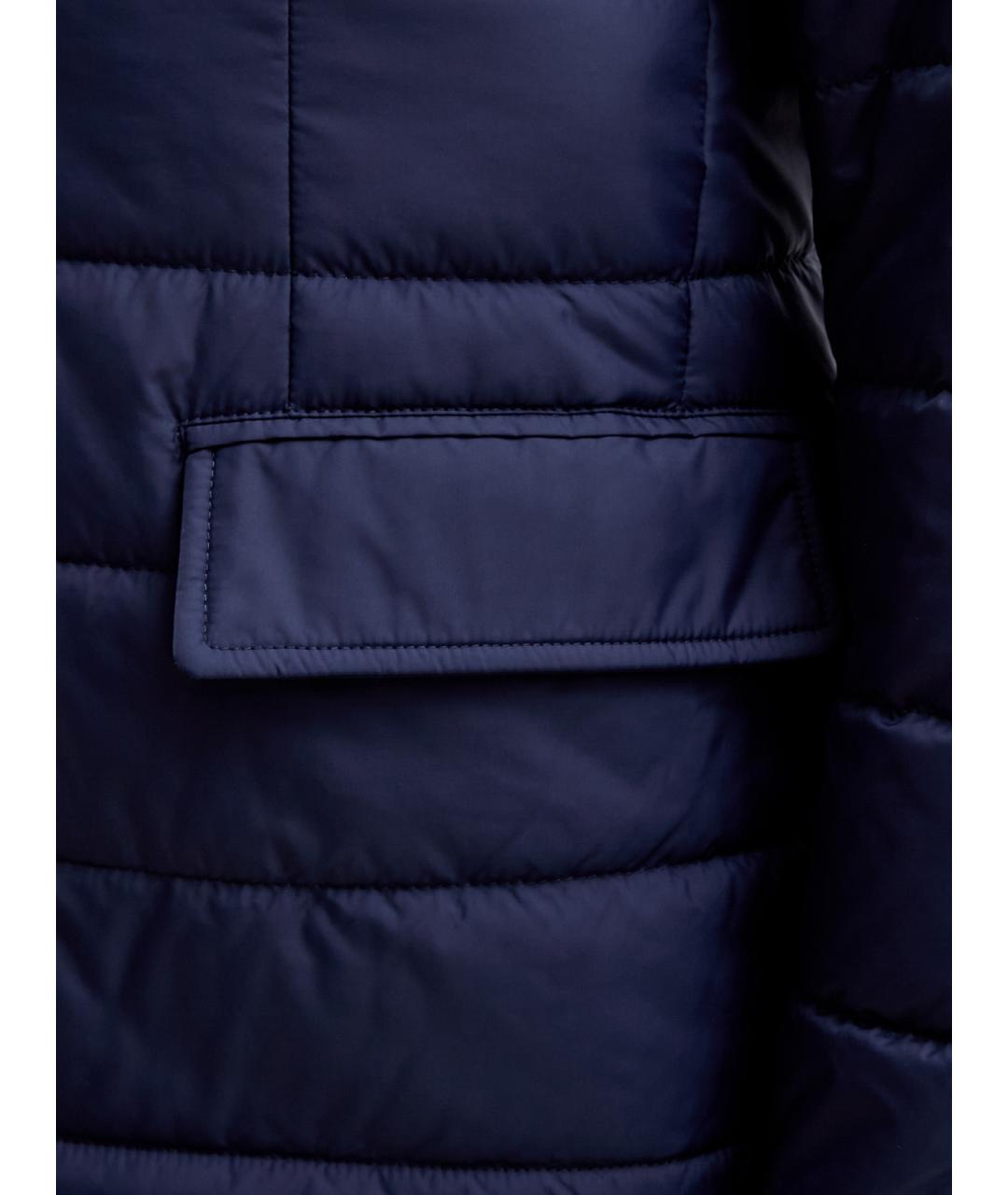CANALI Синяя полиэстеровая куртка, фото 5