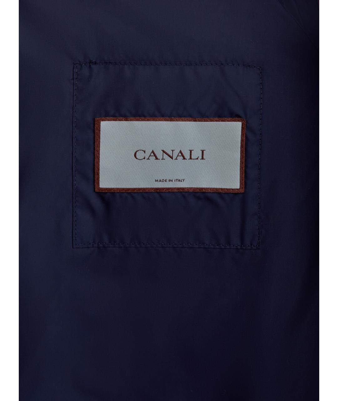 CANALI Синяя полиэстеровая куртка, фото 6