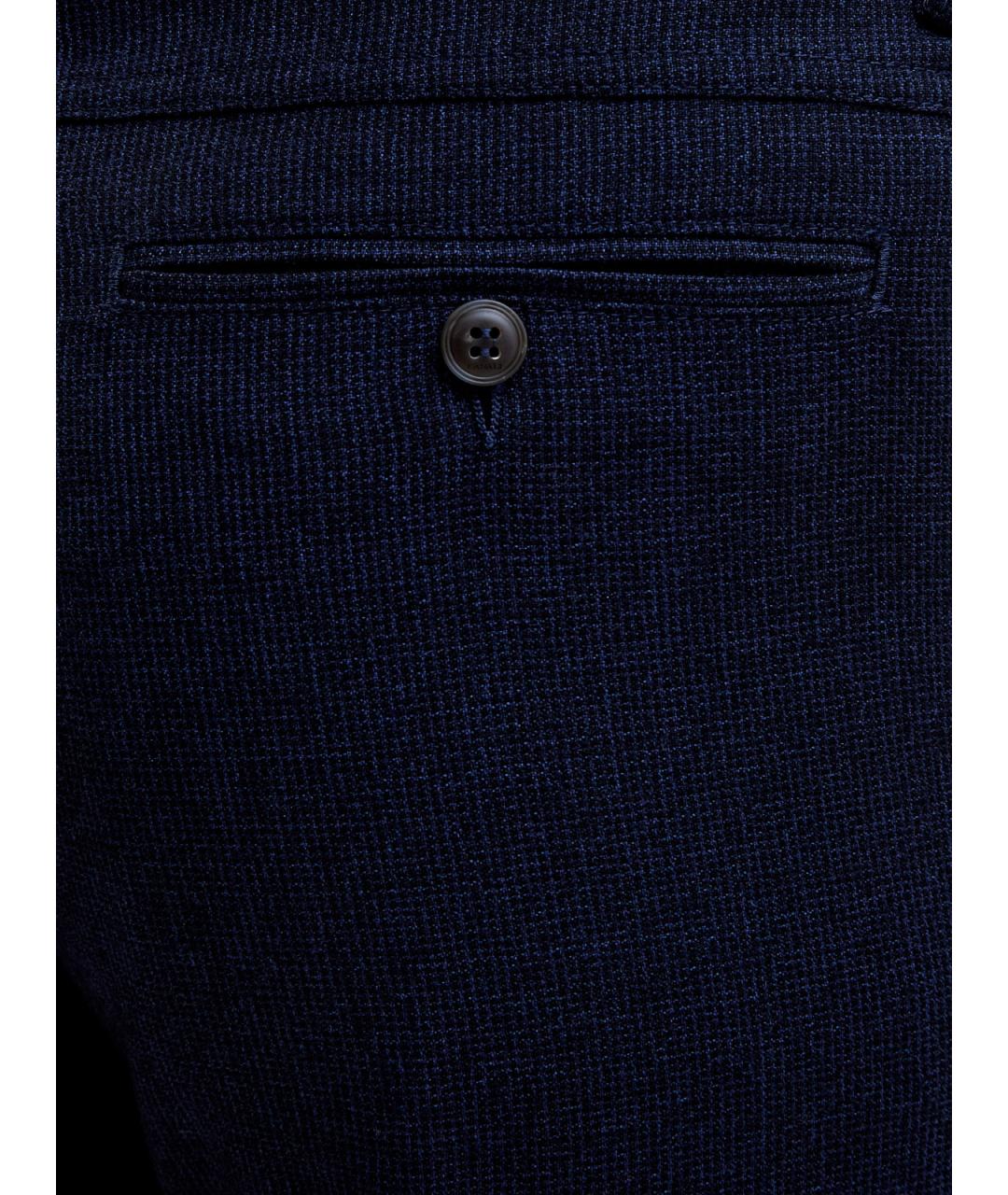 CANALI Синие шерстяные повседневные брюки, фото 5