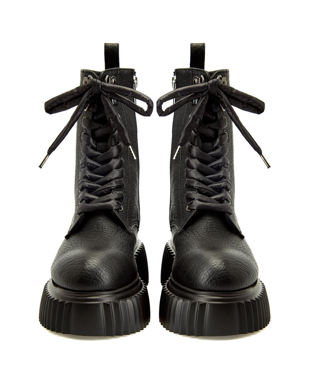 AGL Черные кожаные ботинки, фото 6