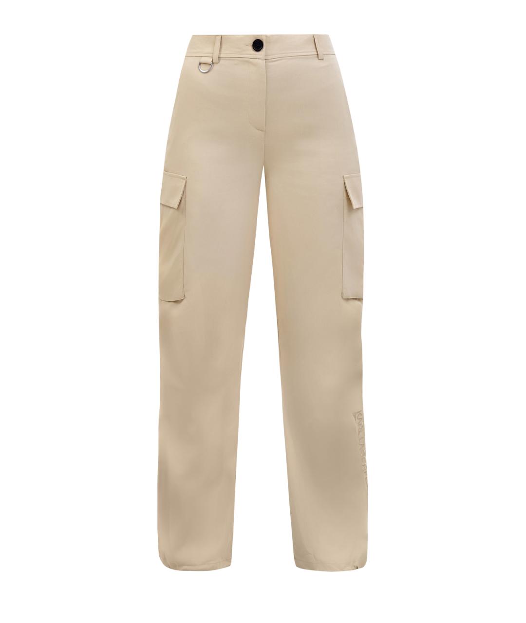 KARL LAGERFELD Бежевые прямые брюки, фото 1