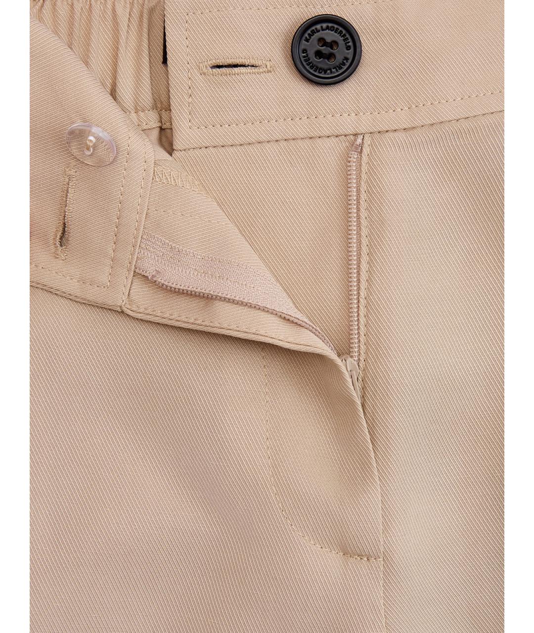 KARL LAGERFELD Бежевые прямые брюки, фото 6