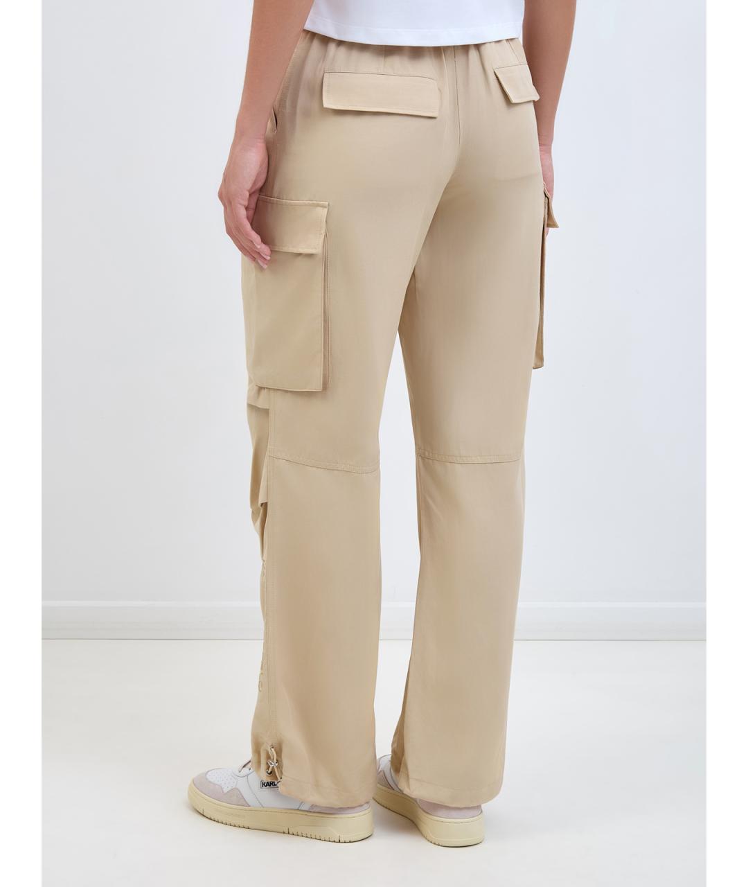 KARL LAGERFELD Бежевые прямые брюки, фото 4