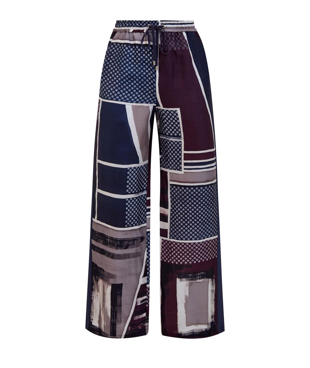 LORENA ANTONIAZZI Мульти шелковые прямые брюки, фото 1