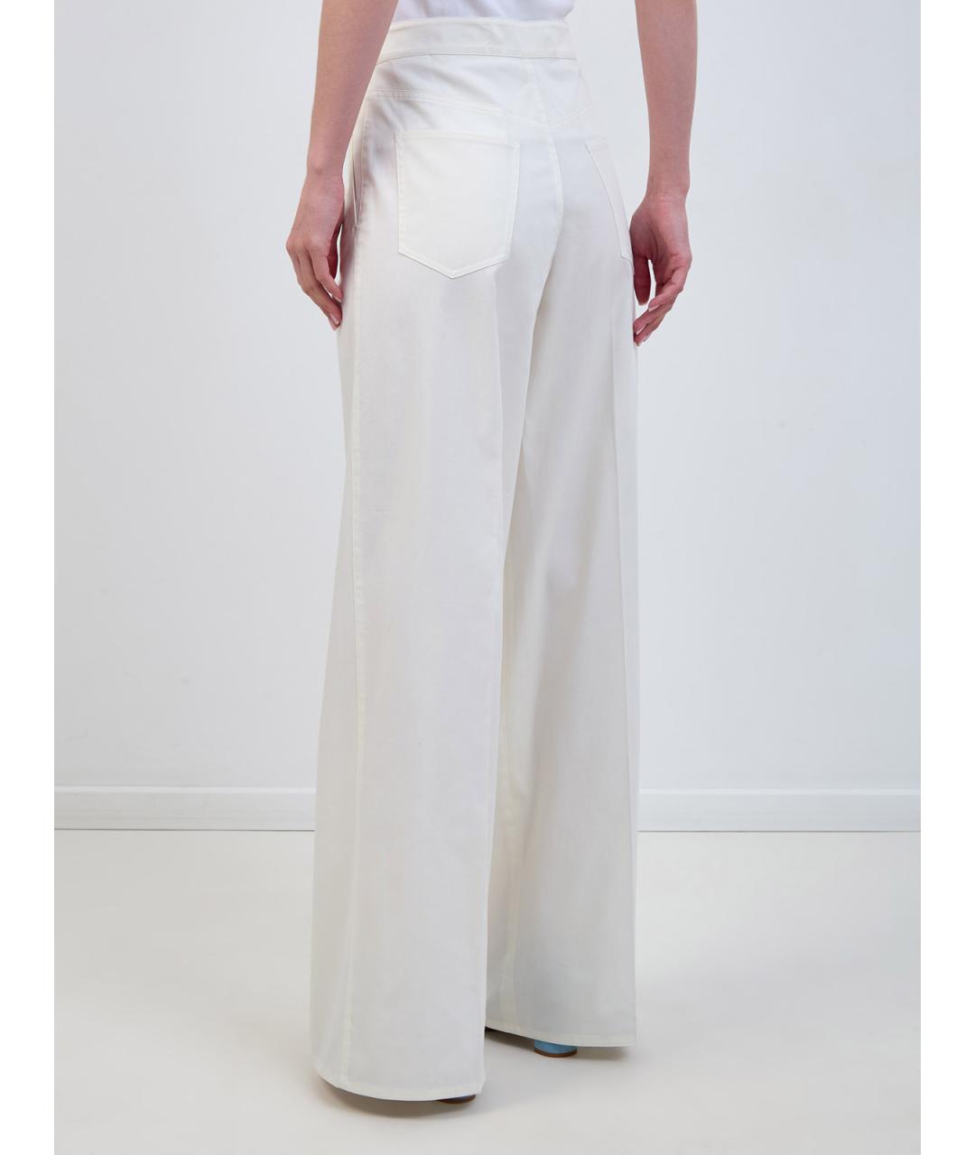 ETRO Белые хлопковые брюки широкие, фото 4