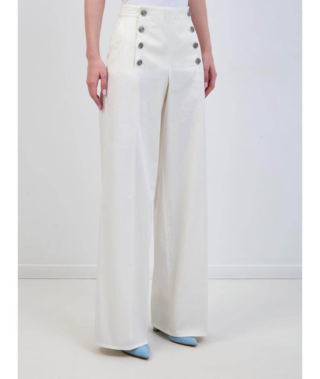 ETRO Белые хлопковые брюки широкие, фото 3