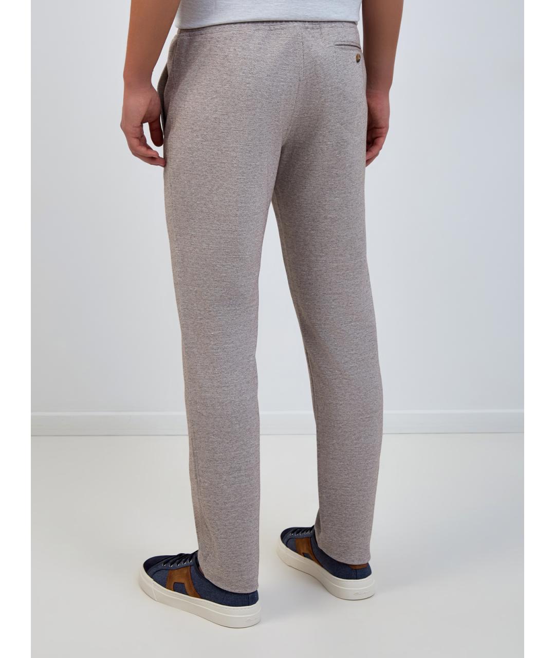 CAPOBIANCO Бежевые льняные повседневные брюки, фото 4