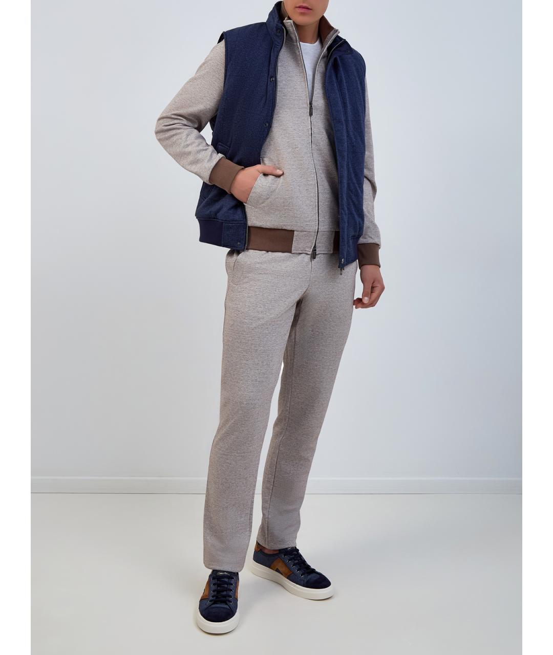 CAPOBIANCO Бежевые льняные повседневные брюки, фото 2