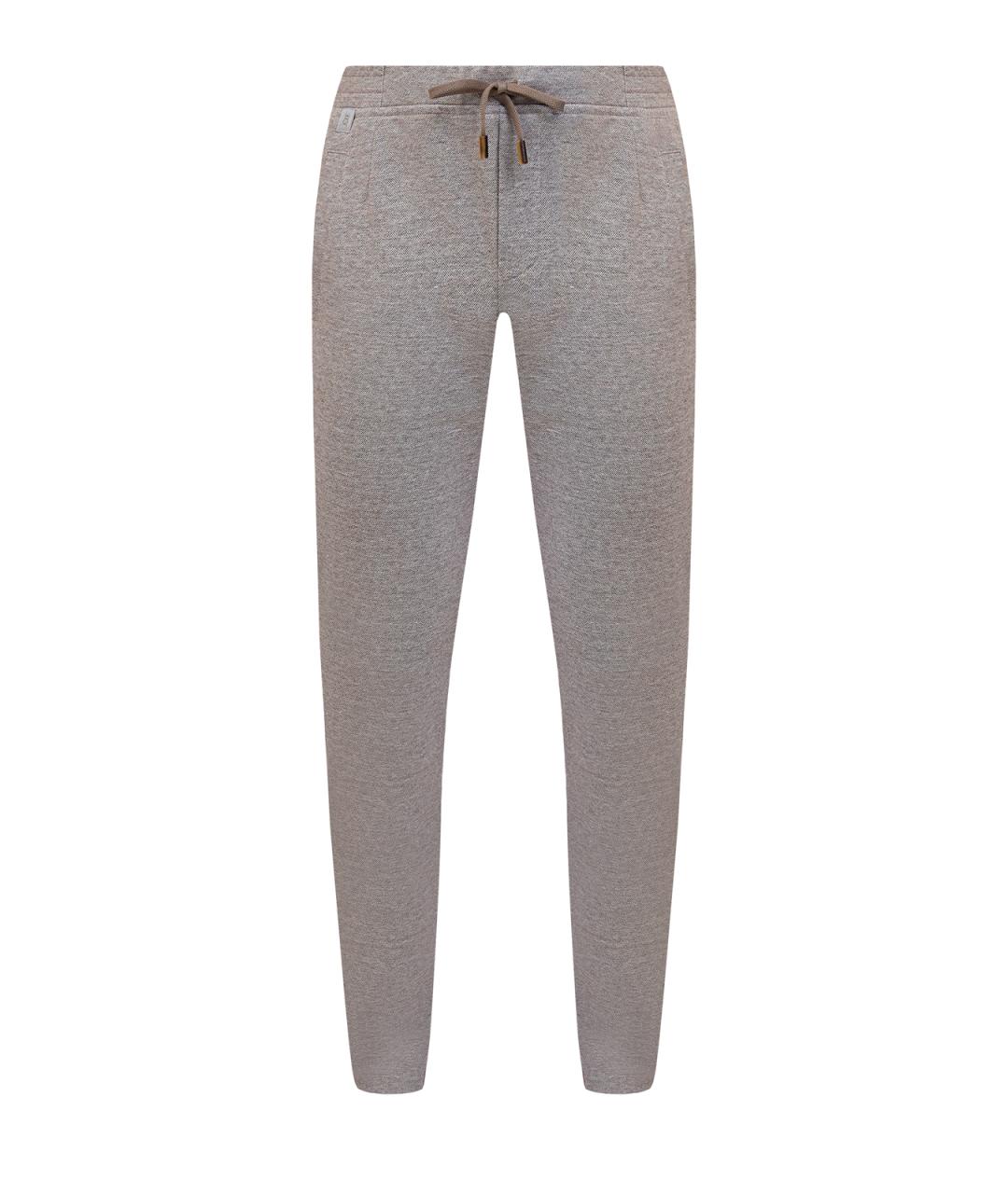 CAPOBIANCO Бежевые льняные повседневные брюки, фото 1