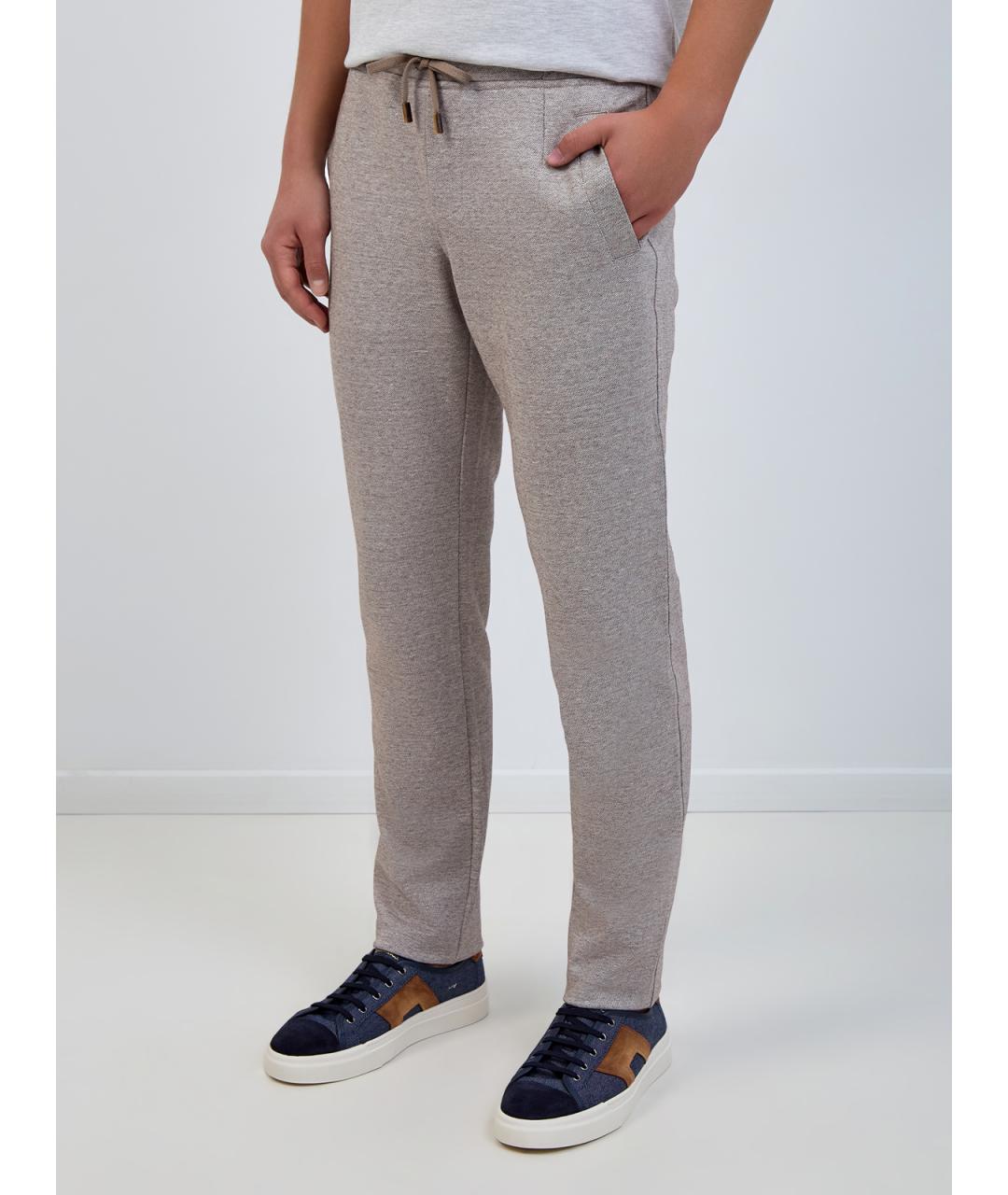 CAPOBIANCO Бежевые льняные повседневные брюки, фото 3