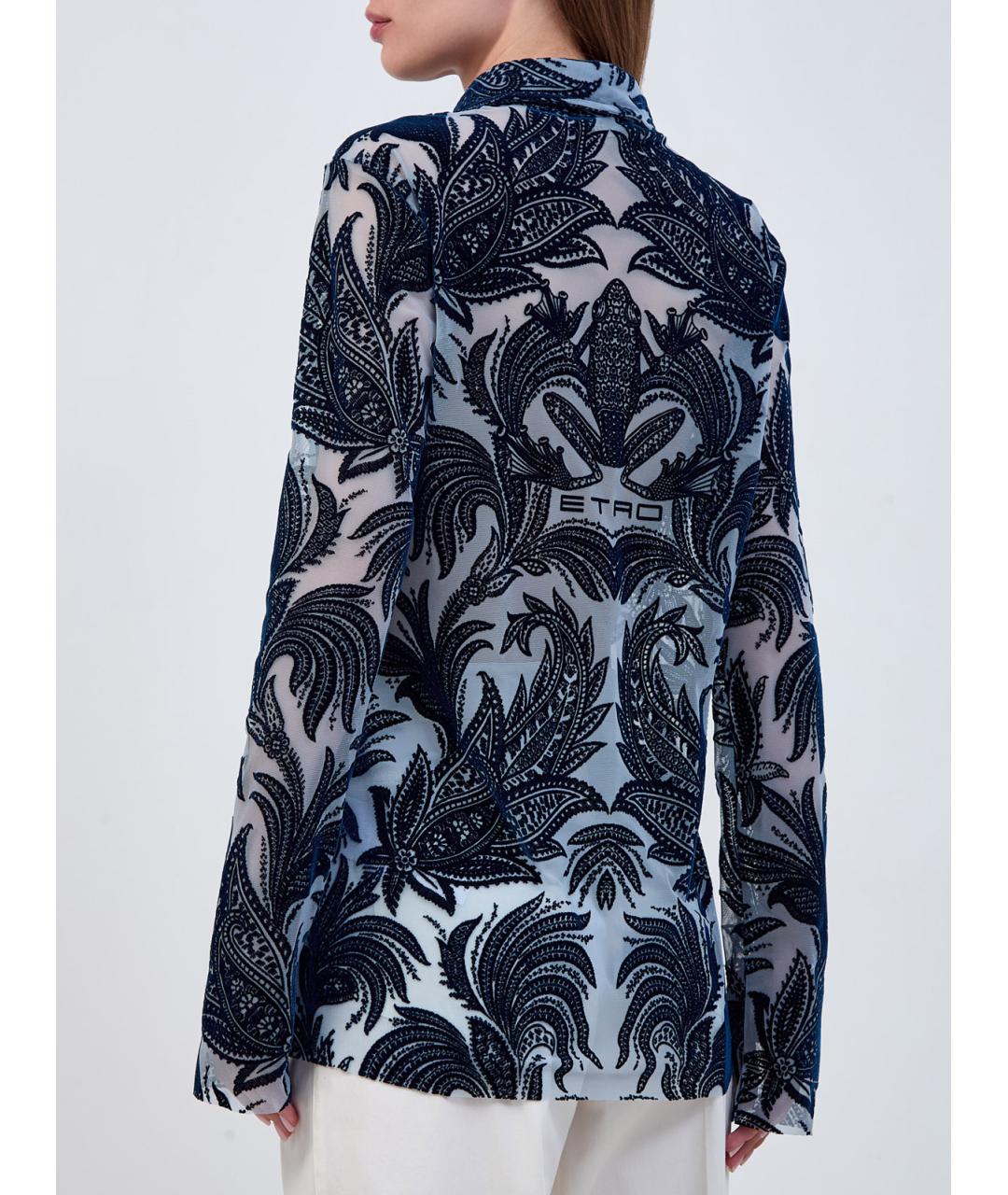 ETRO Синяя полиамидовая блузы, фото 4