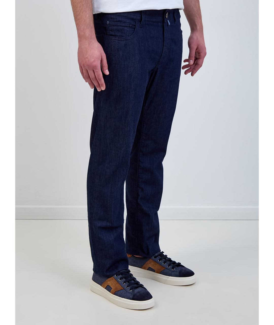 JACOB COHEN Синие хлопковые прямые джинсы, фото 3