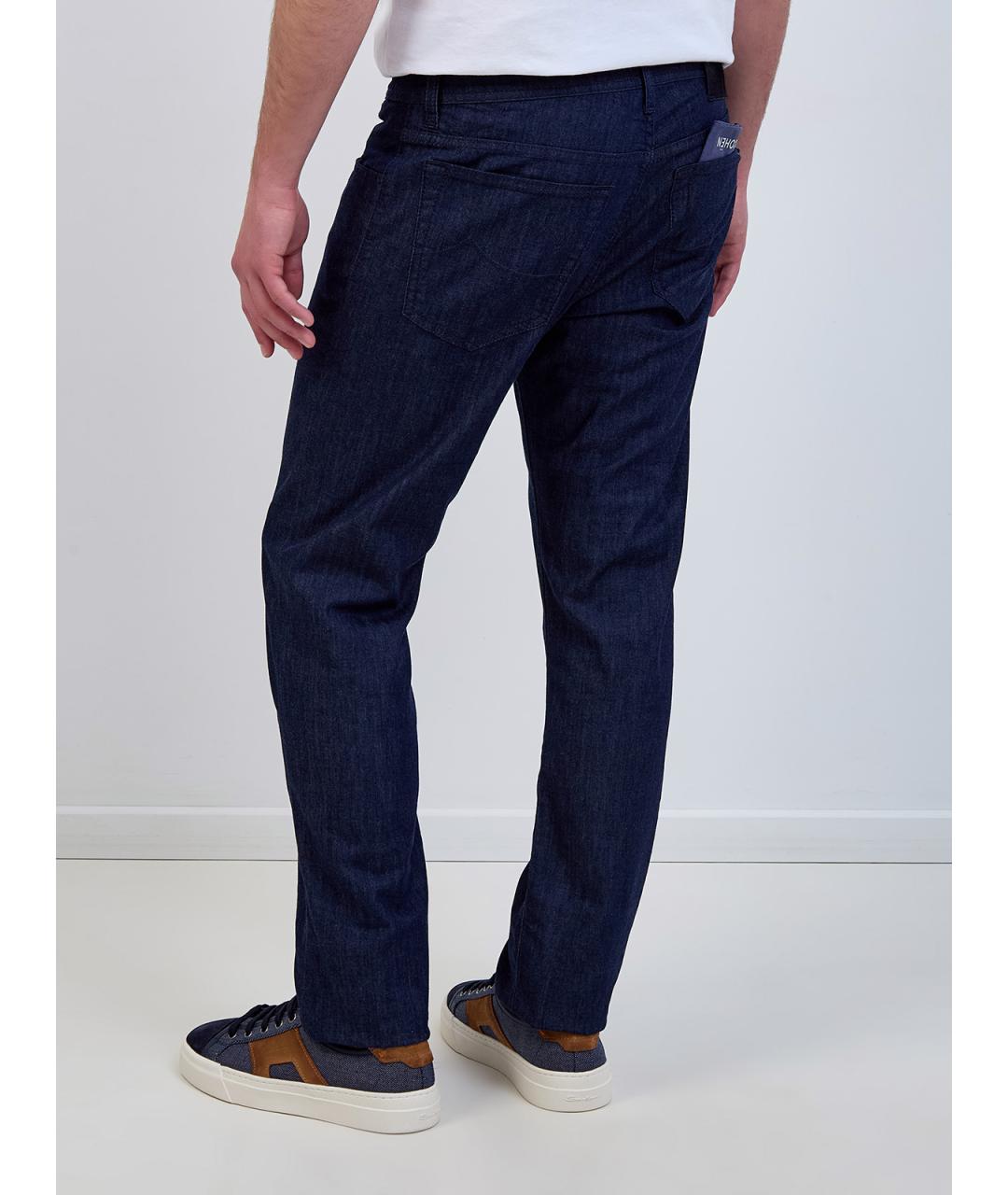 JACOB COHEN Синие хлопковые прямые джинсы, фото 4