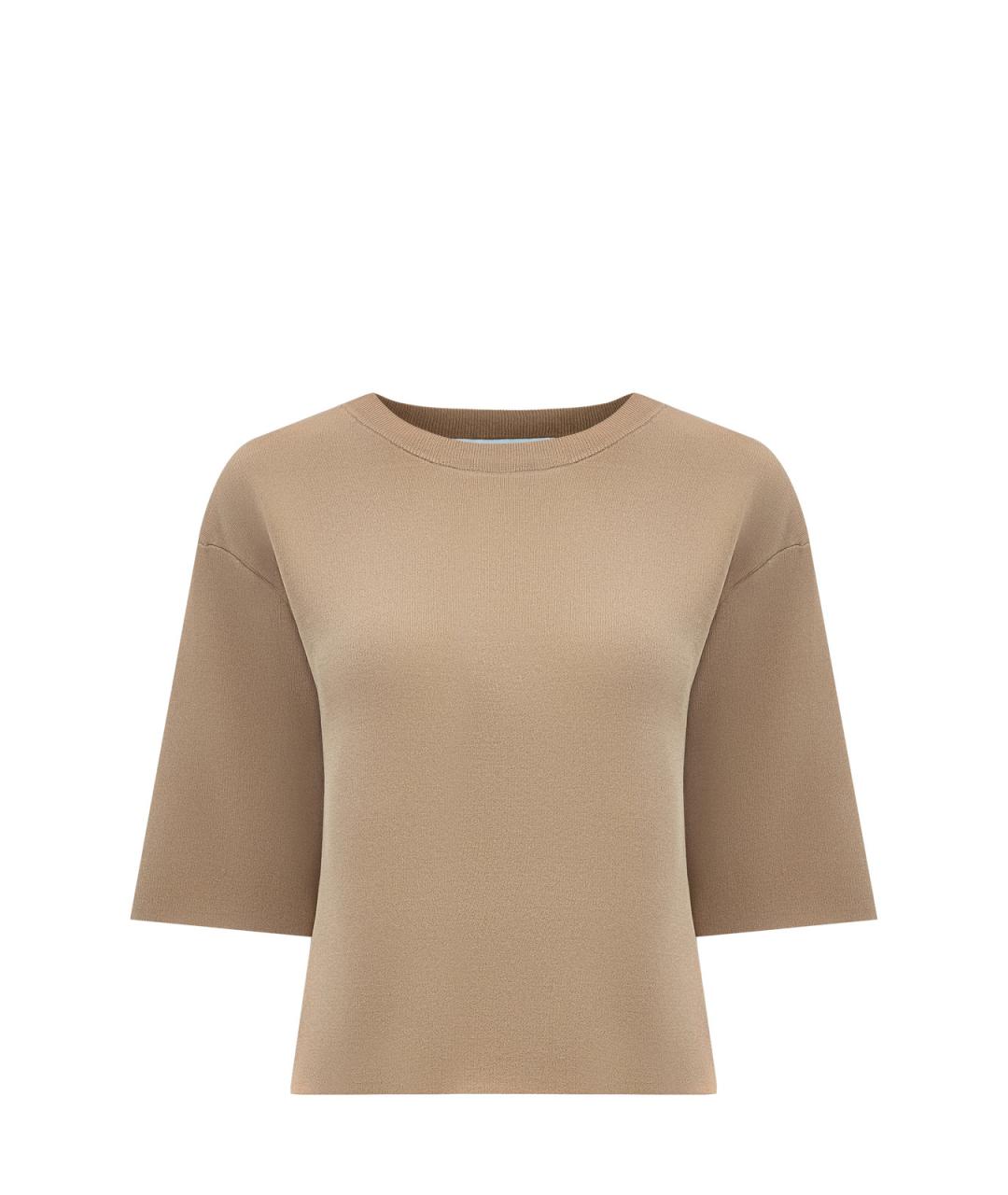 YVES SALOMON Бежевый вискозный джемпер / свитер, фото 6