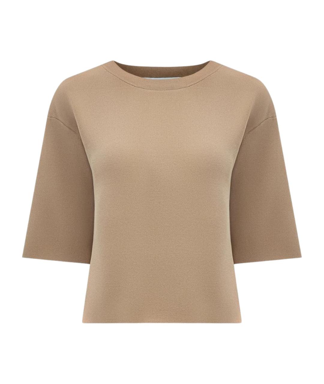 YVES SALOMON Бежевый вискозный джемпер / свитер, фото 1