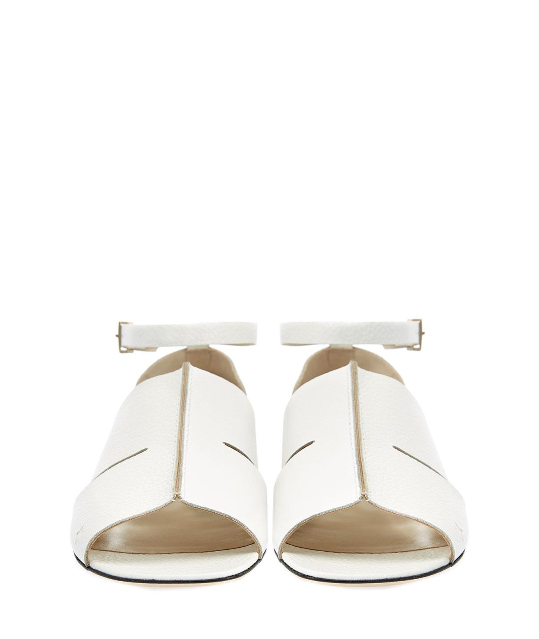 LORENA ANTONIAZZI Белые кожаные сандалии, фото 5