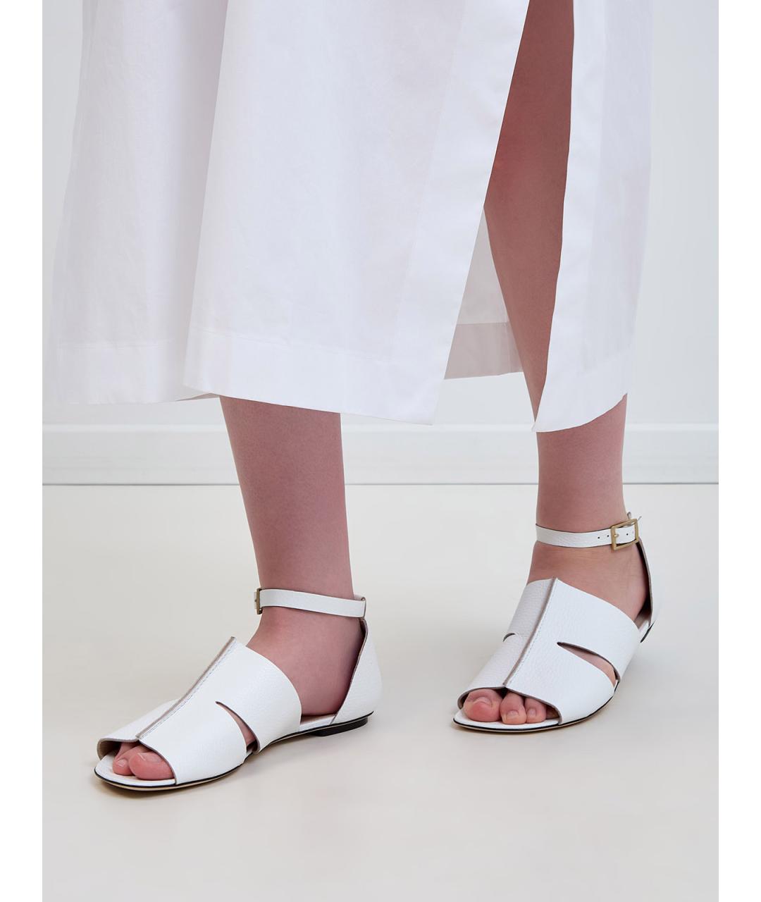 LORENA ANTONIAZZI Белые кожаные сандалии, фото 2