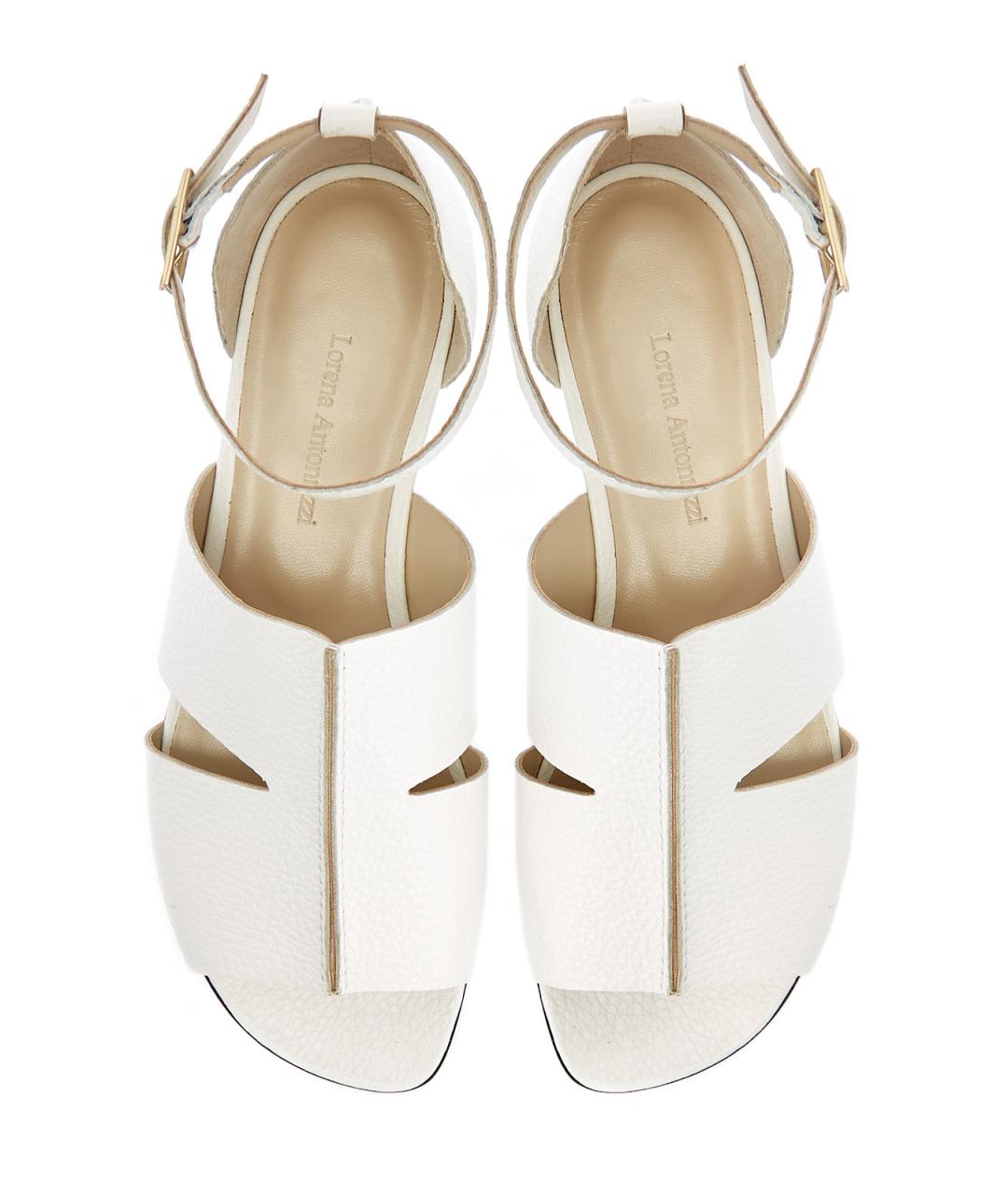 LORENA ANTONIAZZI Белые кожаные сандалии, фото 6