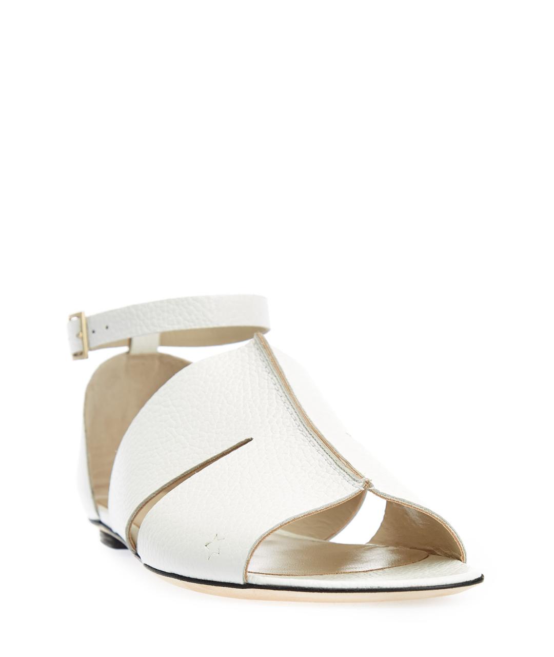 LORENA ANTONIAZZI Белые кожаные сандалии, фото 3