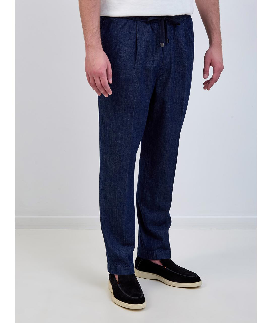 JACOB COHEN Синие хлопковые прямые джинсы, фото 3