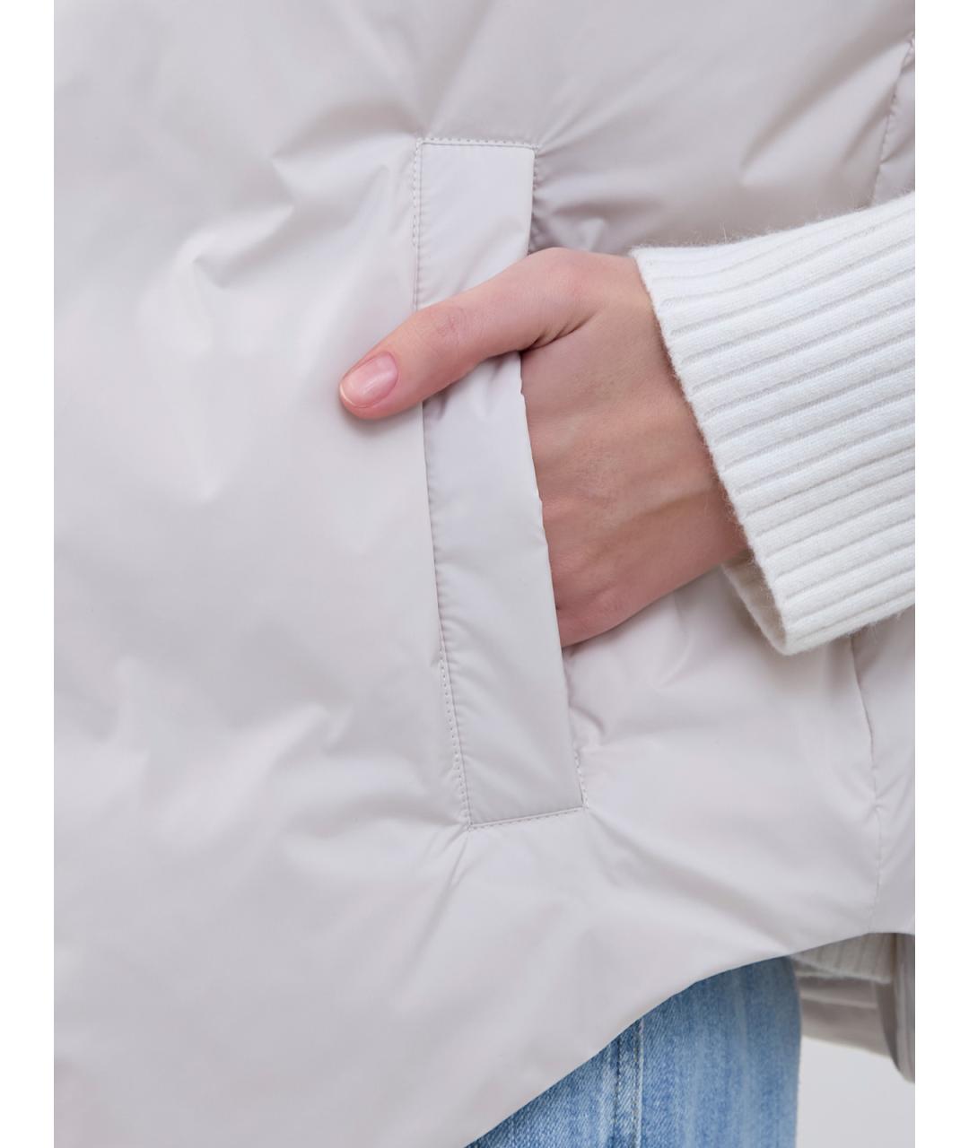 YVES SALOMON Бежевый полиэстеровый жилет, фото 5