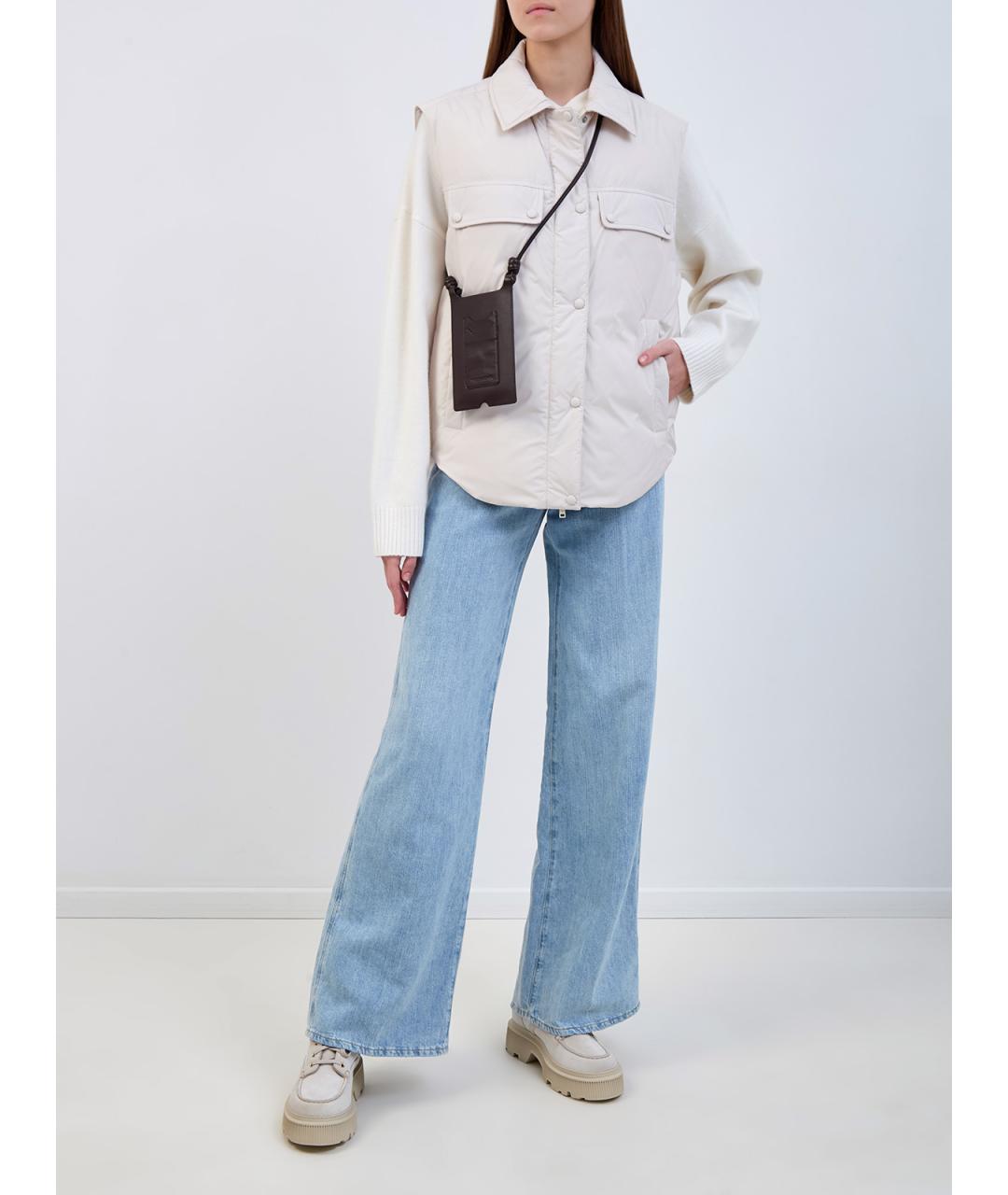 YVES SALOMON Бежевый полиэстеровый жилет, фото 2