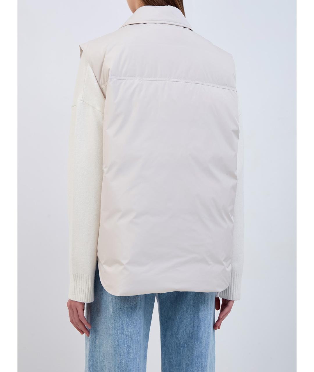 YVES SALOMON Бежевый полиэстеровый жилет, фото 4