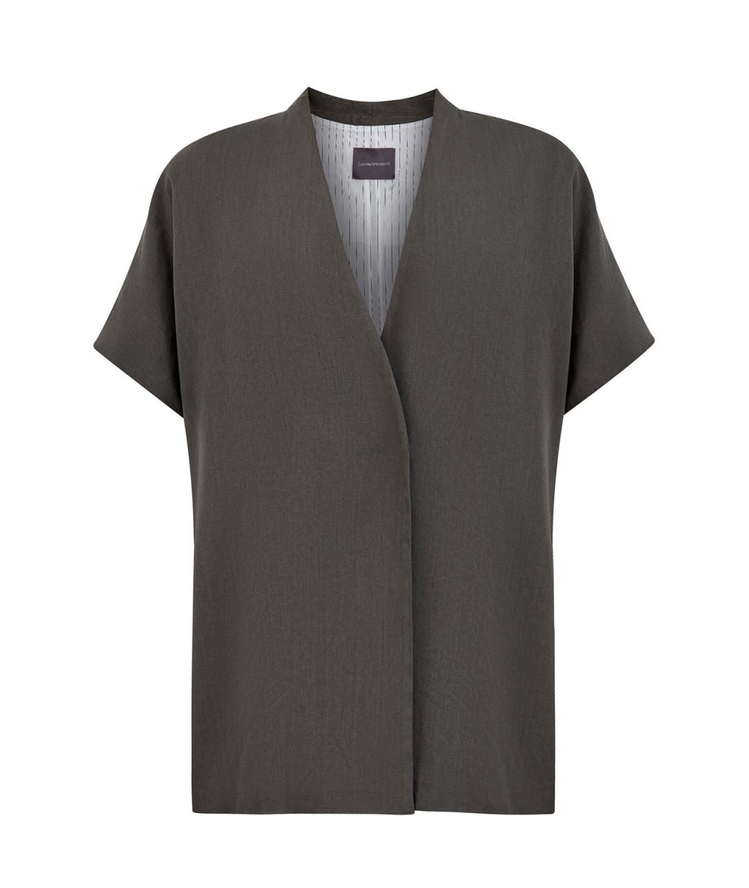 LORENA ANTONIAZZI Зеленый льняной жилет, фото 1