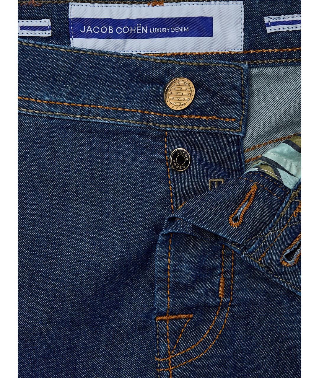 JACOB COHEN Синие хлопковые прямые джинсы, фото 4