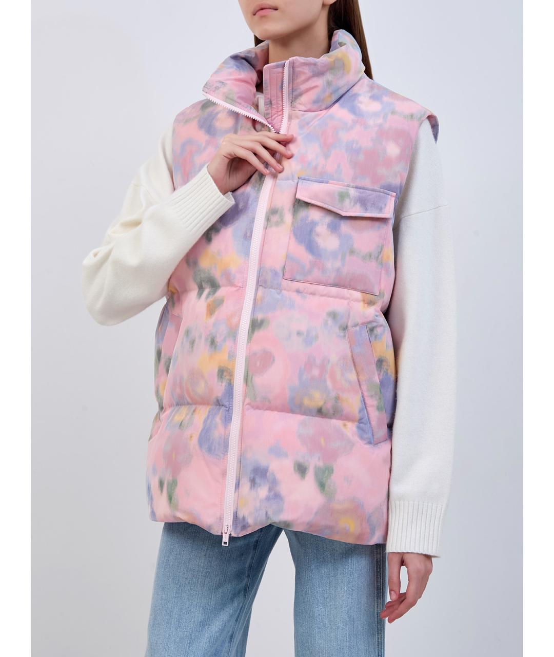 YVES SALOMON Розовый полиэстеровый жилет, фото 3