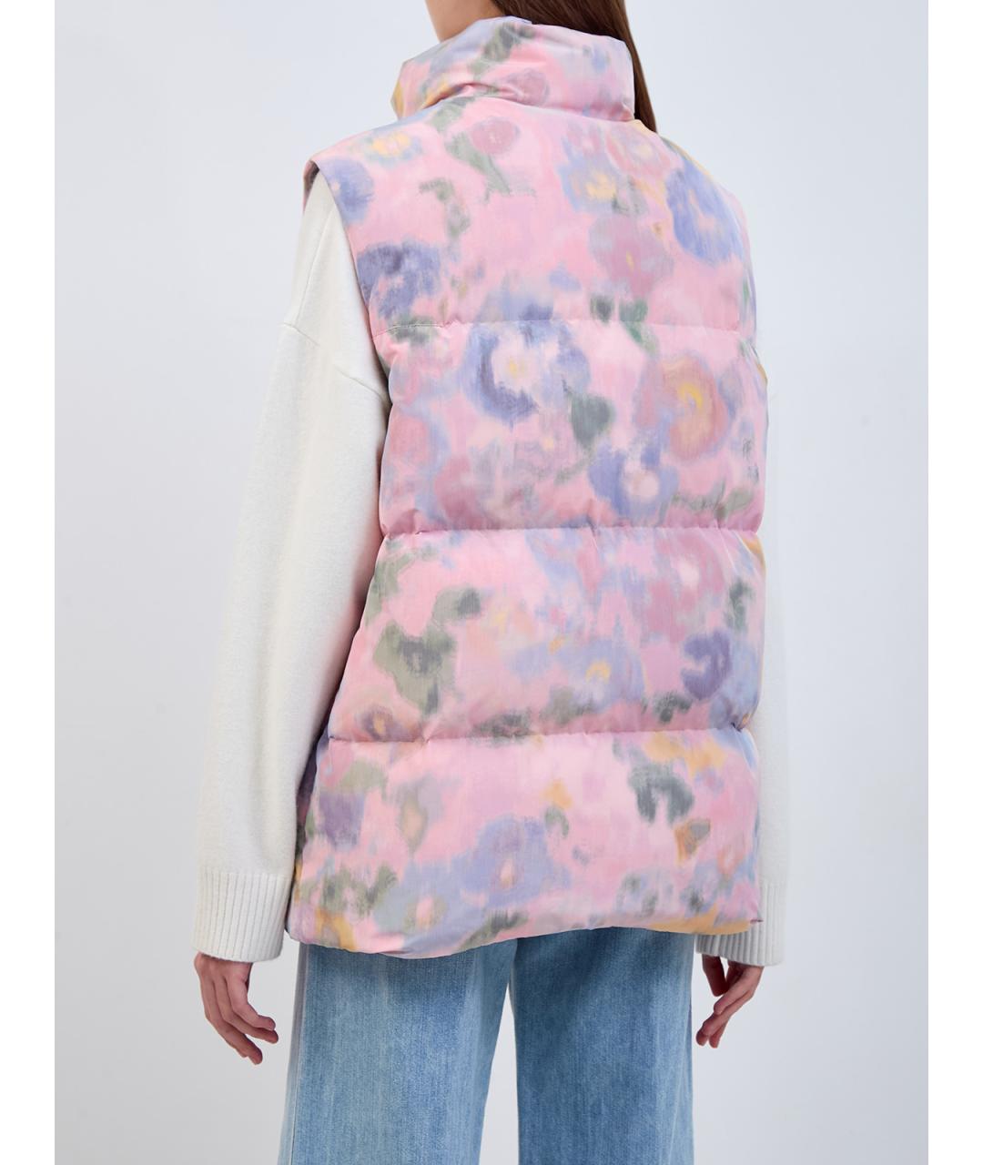 YVES SALOMON Розовый полиэстеровый жилет, фото 4