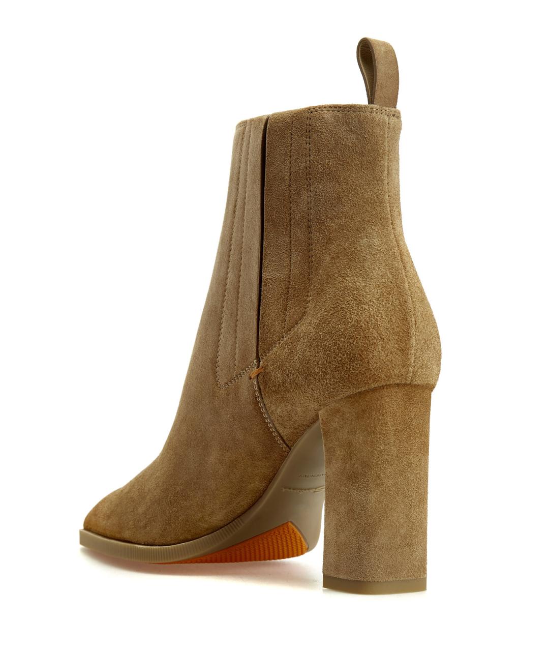SANTONI Бежевые кожаные ботильоны, фото 4