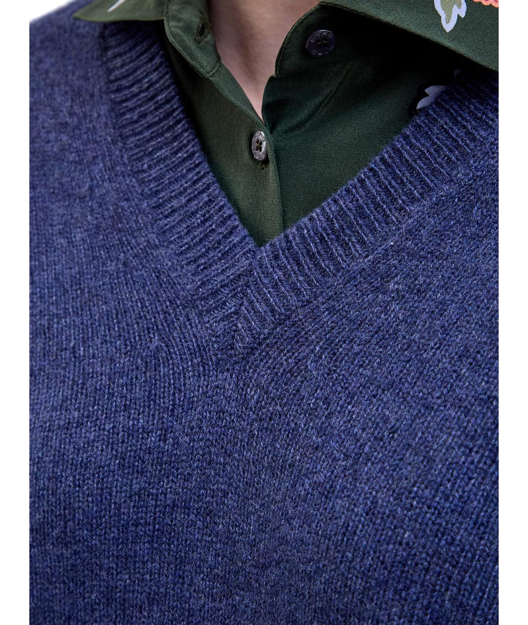 ETRO Синий кашемировый джемпер / свитер, фото 5