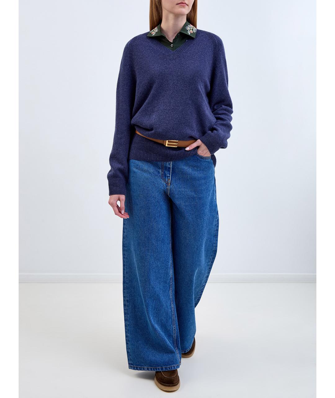 ETRO Синий кашемировый джемпер / свитер, фото 2