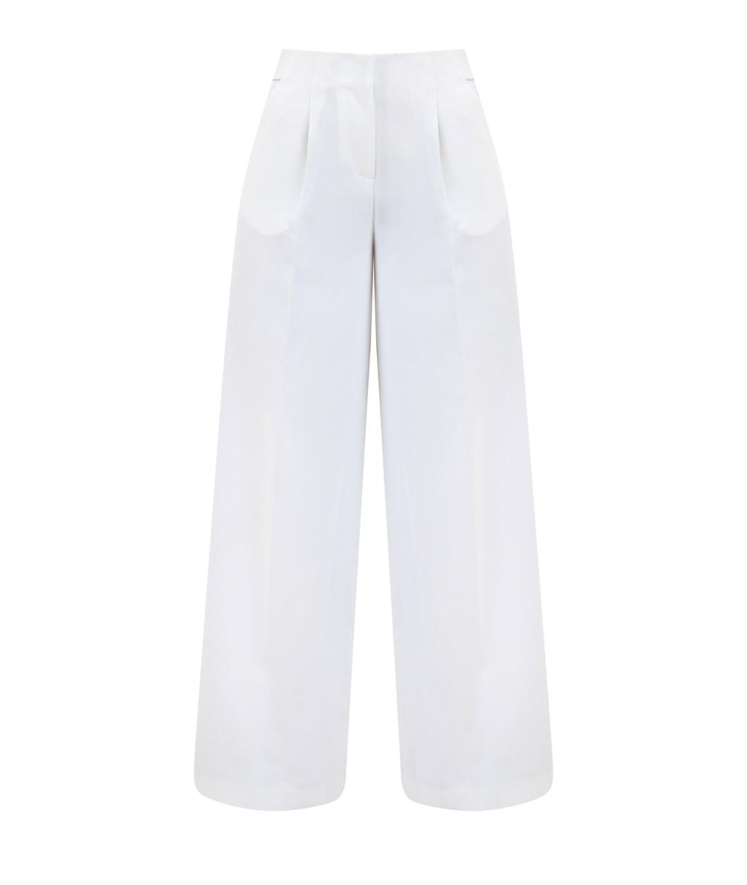 PESERICO Белые полиэстеровые прямые брюки, фото 1