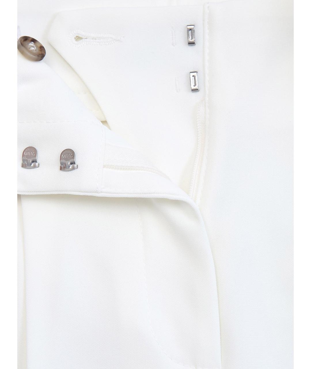 PESERICO Белые полиэстеровые прямые брюки, фото 6