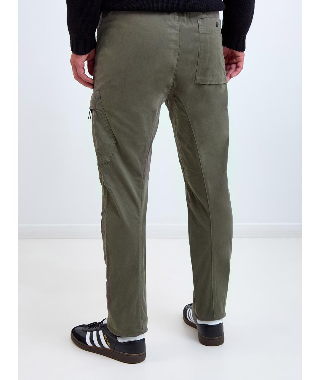 CP COMPANY Зеленые хлопковые повседневные брюки, фото 4
